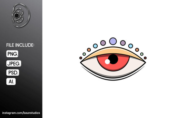 Download Eye Bohemian Decor Cartoon Illustration - Premium Resources