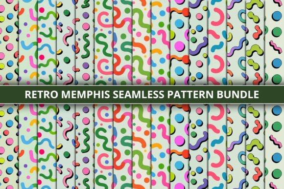 Download Retro Memphis Seamless Pattern Bundle - Premium Resources