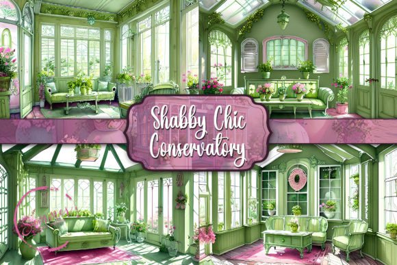 Download Shabby Chic Conservatory Background - Premium Bundle